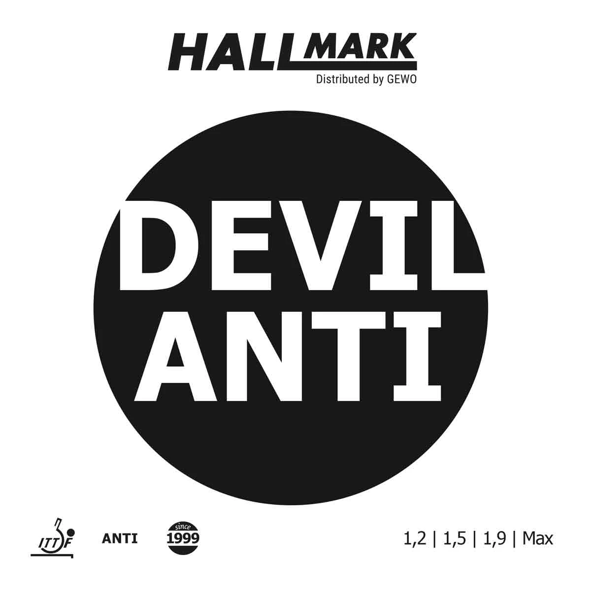 HALLMARK Belag Devil-Anti Schwarz 1,2 Mm 1 HALLMARK Belag Devil-Anti Schwarz 1,2 Mm