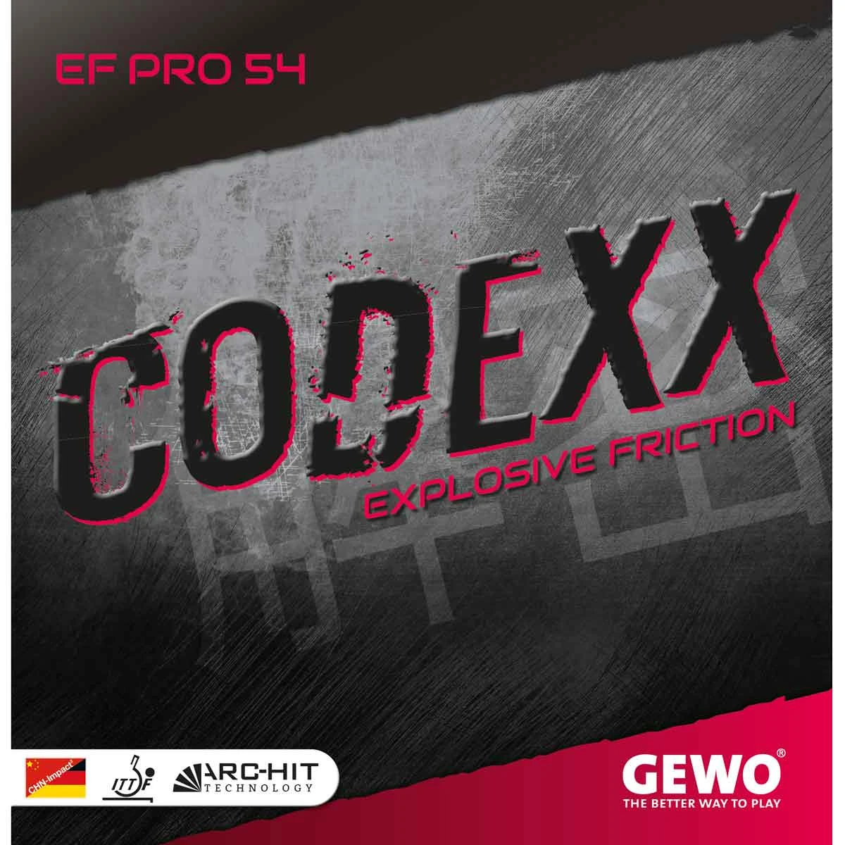 GEWO Belag Codexx EF Pro 54 Schwarz 2,2 Mm 1 GEWO Belag Codexx EF Pro 54 Schwarz 2,2 Mm
