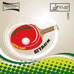 Barna Original Barna Belag Super Glanti Attack Schwarz 1,9 Mm