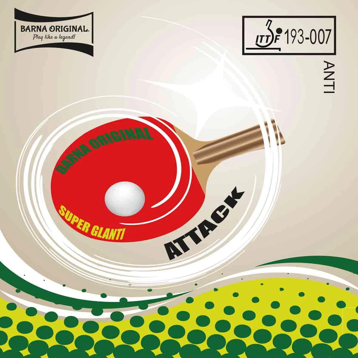 Barna Original Barna Belag Super Glanti Attack Schwarz 1,9 Mm 1 Barna Original Barna Belag Super Glanti Attack Schwarz 1,9 Mm