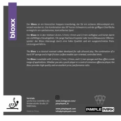 Pimple Park PiMPLEPARK Belag Bloxx Schwarz 1,4 Mm 3 Pimple Park PiMPLEPARK Belag Bloxx Schwarz 1,4 Mm -GEWO shop 10733 1