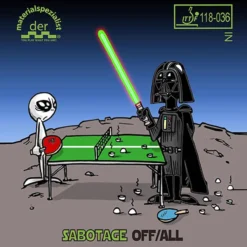 Der Materialspezialist Belag Sabotage OFF Schwarz 2,0 Mm