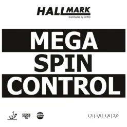 HALLMARK Belag Mega Spin Control Schwarz 2,0 Mm