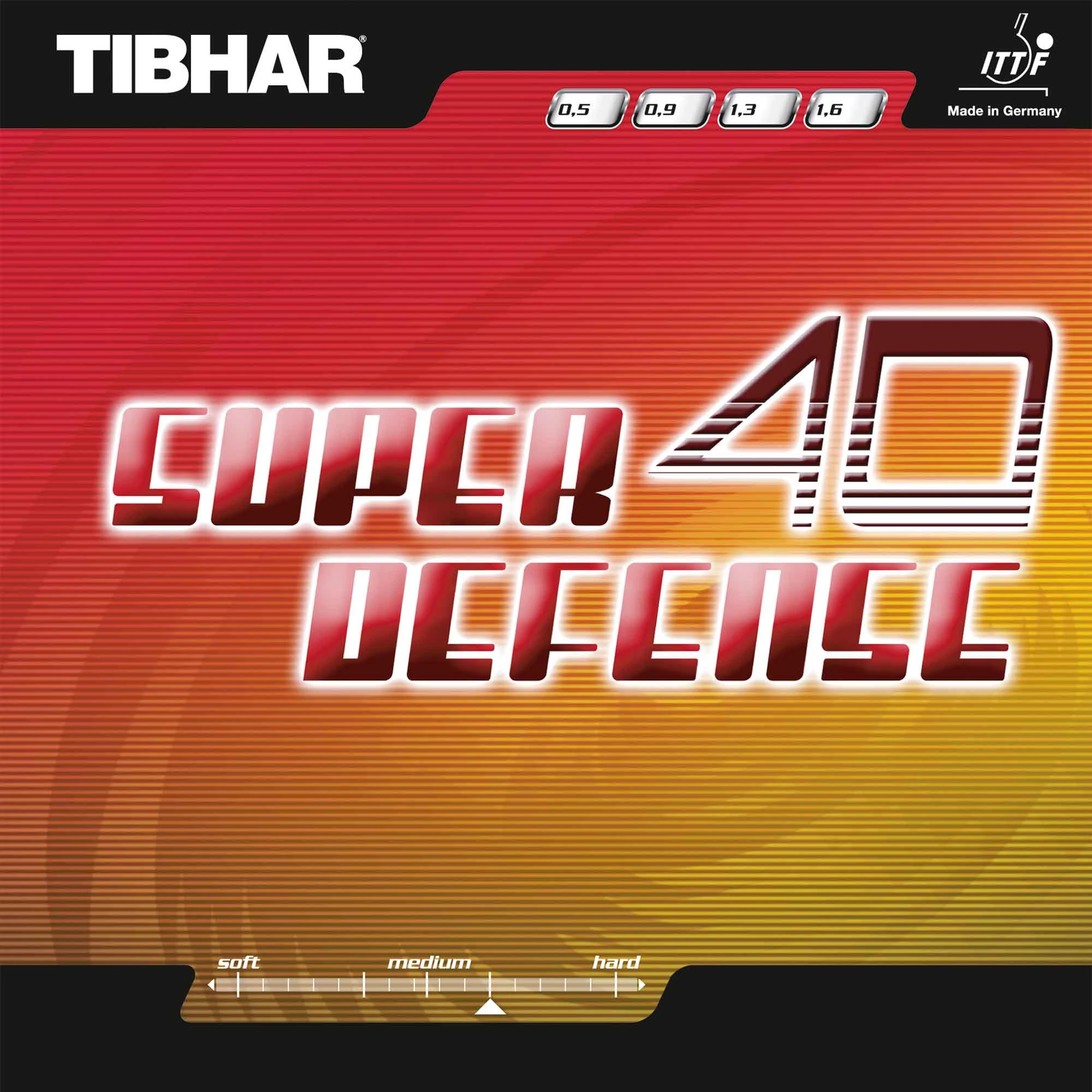 TIBHAR Belag Super Defense 40 Schwarz 1,3 Mm 1 TIBHAR Belag Super Defense 40 Schwarz 1,3 Mm