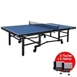2er Set GEWO Tisch Gewomatic SC 25 + 2 Netze Blau
