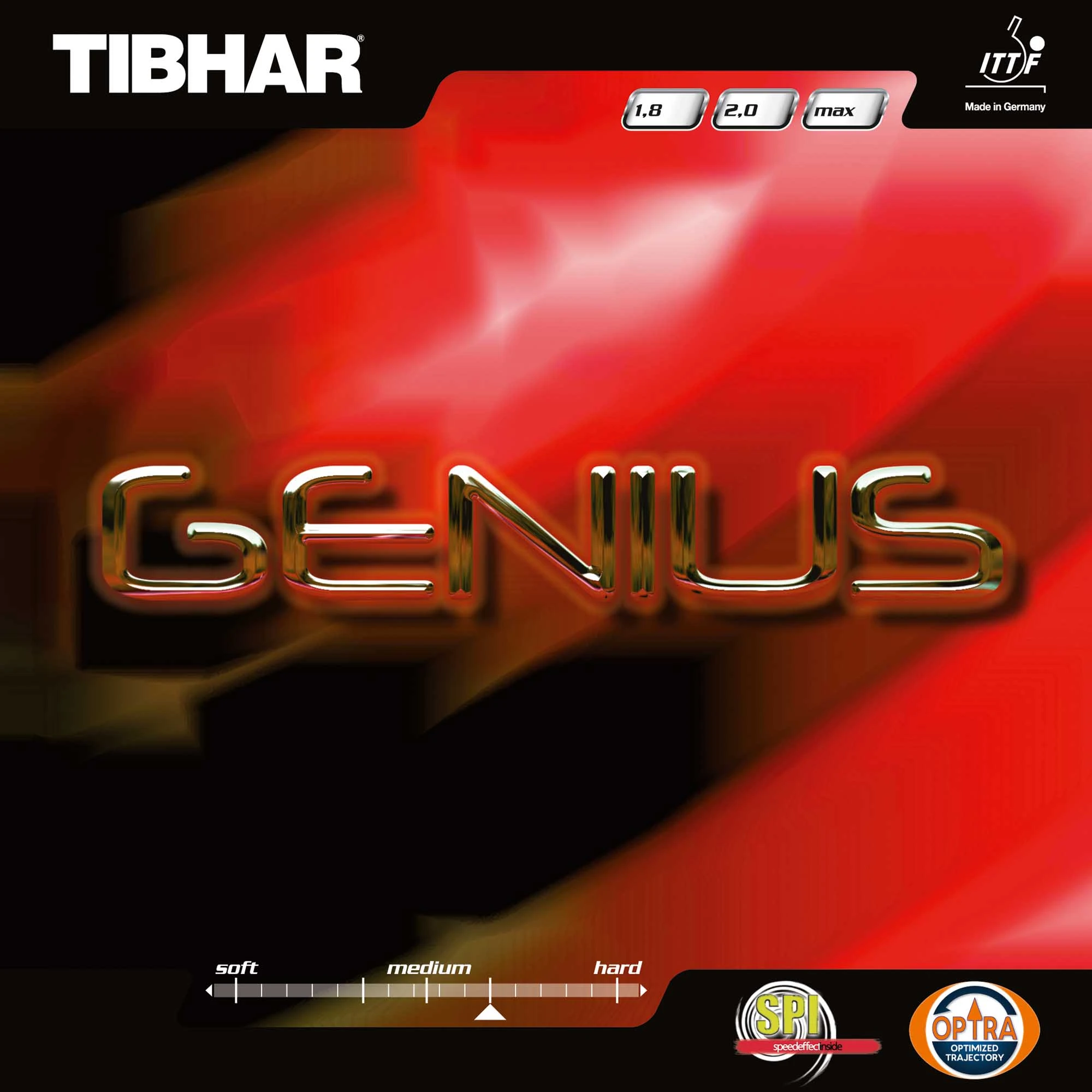TIBHAR Belag Genius Rot 2,0 Mm 1 TIBHAR Belag Genius Rot 2,0 Mm