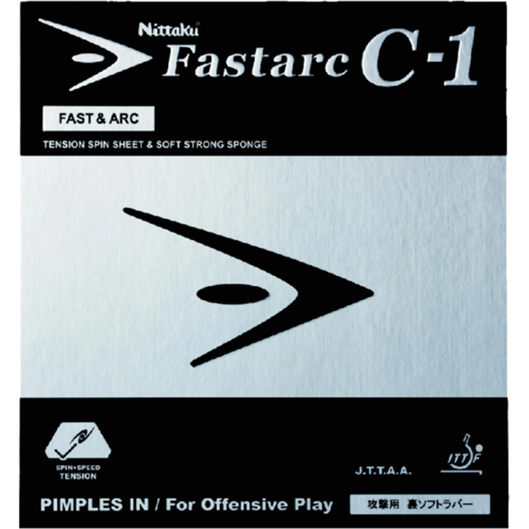 Nittaku Belag Fastarc C-1 Schwarz 1,8 Mm 1 Nittaku Belag Fastarc C-1 Schwarz 1,8 Mm