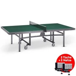 GEWO 2er Set Tisch SC25 Premium + 2 Netze Grün