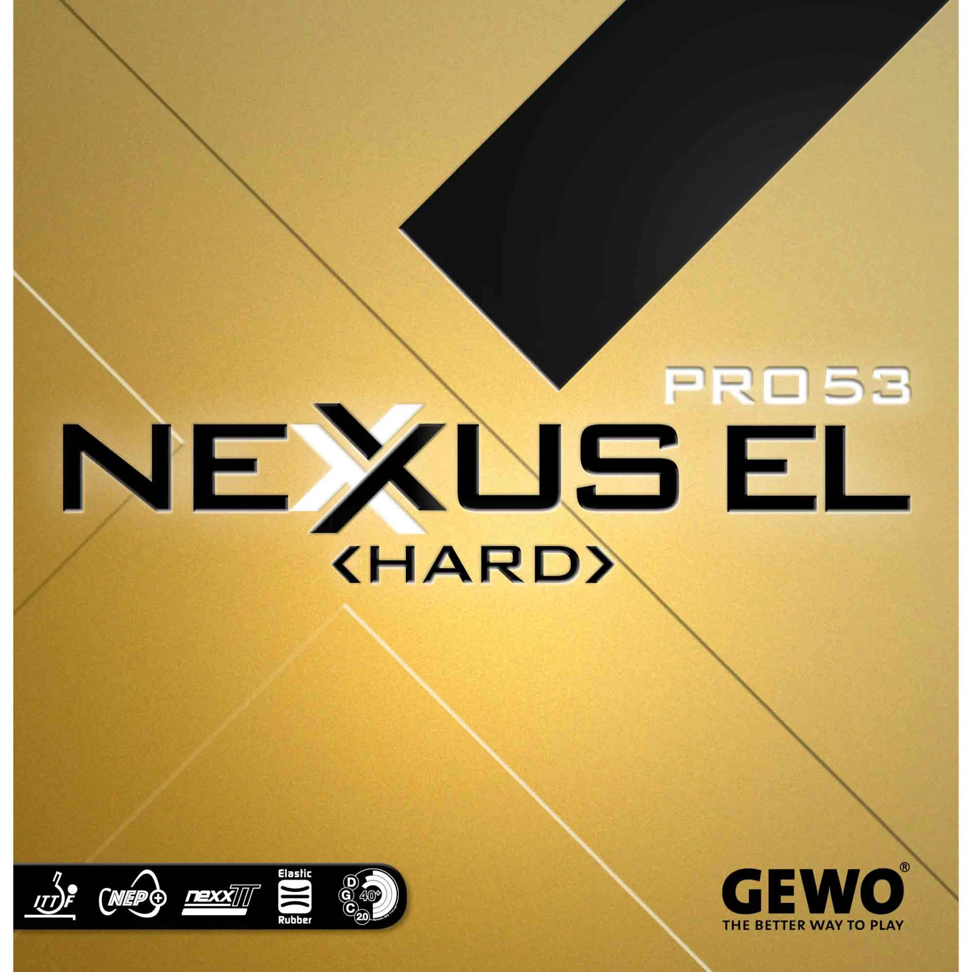 GEWO Belag Nexxus EL Pro 53 Hard Schwarz 2,1 Mm 1 GEWO Belag Nexxus EL Pro 53 Hard Schwarz 2,1 Mm